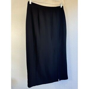 Leslie Fay Sportswear Black Pencil Skirt Vintage Business Dress Size 14